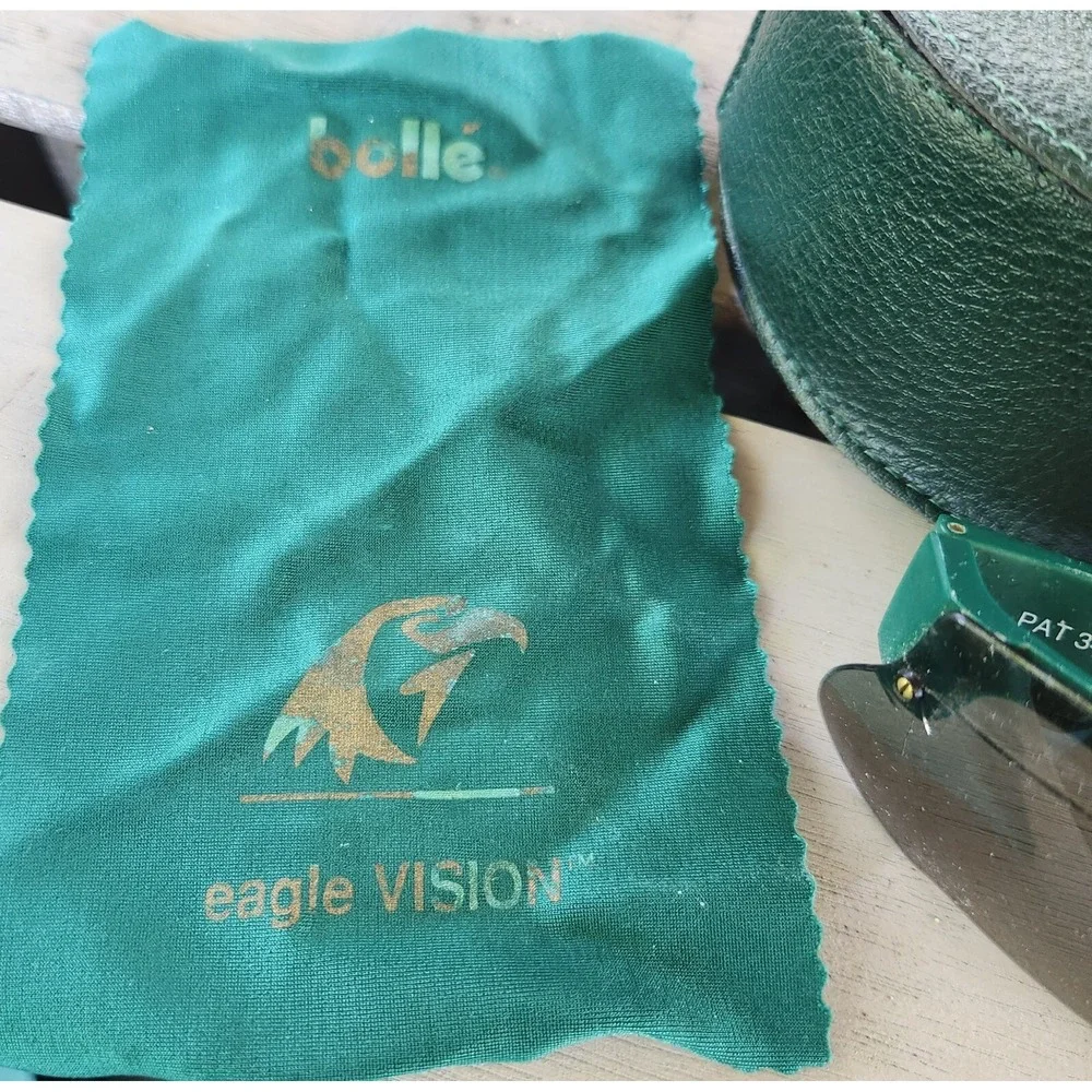 Vintage 1980S BOLLE‎ EAGLE VISION SUNGLASSES & CASE GREEN FRANCE VIPER TYPE VG